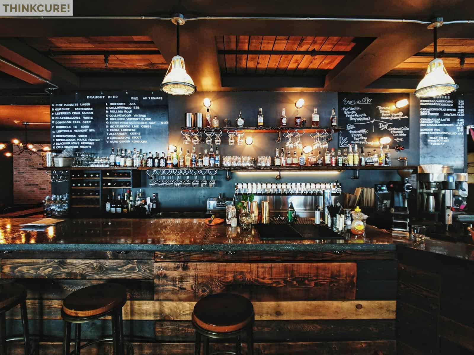 brown-themed bar