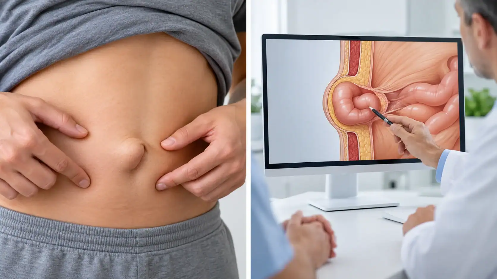 Hernia umbilical en adultos y explicación médica de sus causas y tratamiento